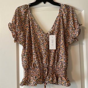 Sienna Sky ruffled top